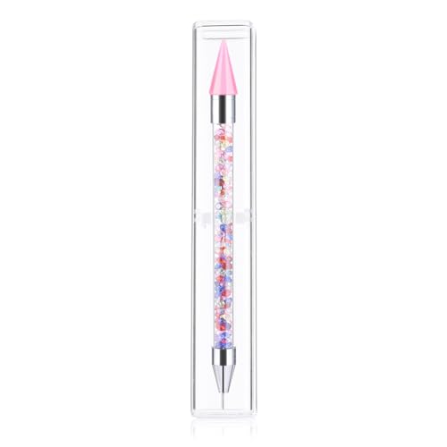 Rhinestone Picker Dotting Pen Diamond Art Pen Dual-ended Wax Pencil Rhinestone Applicator for Nail Art Gem Pick Up Tool with Storage Case(Multicolor)