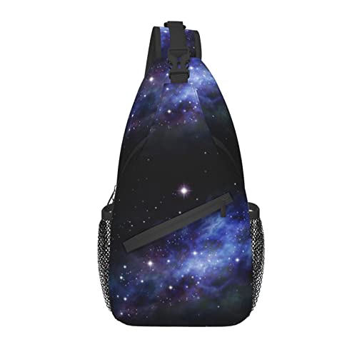 ASYG Galaxy Printed Sling Bag Star Crossbody Chest Daypack Casual Backpack Women Shoulder Bag For Travel Picnic