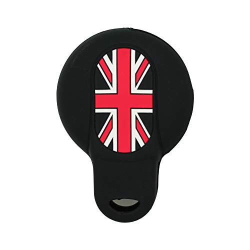 BROVACS Silicone Cover Protector Case Holder Skin Jacket Compatible with BMW Mini Cooper 3 Button Smart Remote Key Fob CV4906 Black - Image 2