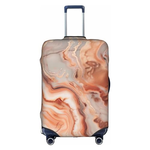 Housse de protection pour valise anti rayure motif marbre blanc et or