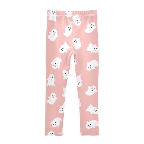 Girls Basic Leggings Baby Girls Pants Halloween Ghost Soft Footless Stretchy Tights Pants 4-10Y2