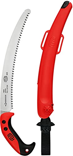FELCO 630 Astsäge (gebogene Säge mit ziehendem Schnitt, Sägeblatt 33 cm, Schnitt-ø 120 mm, Länge 495 mm, Baumsäge inkl. Etui)