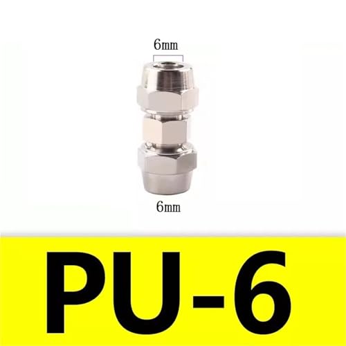 Conector de tornillo de cobre de 6mm para reparar fugas de aire en mangueras 3