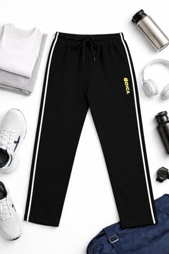 Image of DYCA by Bodycare Boys Cotton Solid Track Pant, Casual Regular Fit Joggers, Comfortable Activewear for Kids
