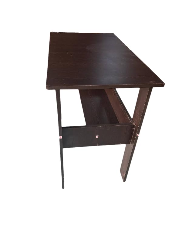 Image of SBF Furniture Engineered Wood Computer Desk with One Tier Shelves Laptop Study Table for Office Home Workstation Writing Modern Desk (ST-004 /90 x 50 x 77 cm) (Black Wenge) DIY(Do-It-Yourself)
