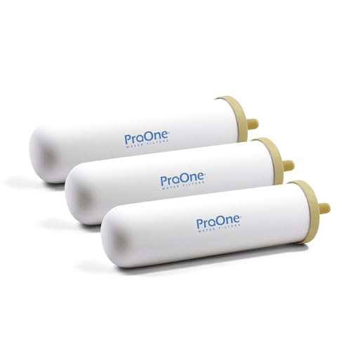 ProOne 9-Inch Gravity Water Filter Replacement G-Series 3-Pack - Universally Compatible with Gravity Water Filter Systems - NSF/ANSI Certified to Reduce Lead, Reduce Microplastics, & Total PFAS