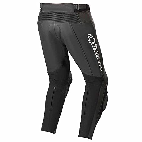 Alpinestars Men's Track V2 Leather Motorcycle Pants, Black, 58
