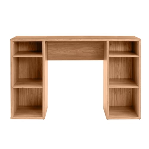 CNEIESD 4-Cube Storage Desk (Warm Walnut) | Spacious Multi-Purpose Storage Desk