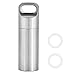 Wodoodporne małe pudełko na pigułki ze stali nierdzewnej, przenośny mini organizer na pigułki pojemnik na torebkę, wodoodporny metalowy uchwyt na pigułki butelka na leki na zewnątrz Camping Trave(M)