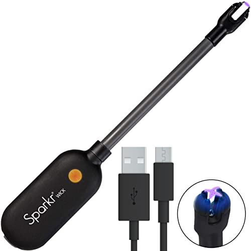 Encendedor eléctrico recargable USB para velas negro miniatura 1