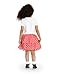 Disney Mickey and Friends Toddler Girl Dress： Minnie Mouse 2PCS Skirt Set Summer T-shirt Dress Short Sleeves Tie Knot Top and Tiered Ruffle Skirts Outfit White 5-6 Years