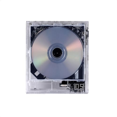 Image of [ km5 ] Rechargeable CD Player with Bluetooth [ Instant Disk Audio CP1 (Clear) ] Hi-Fi Audio Portable CD Player for Car