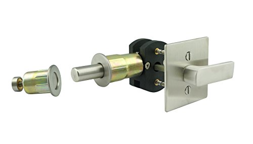 Get Special Price INOX EC1315-BD4214-32D 2-1/4" BS TT15 ADA Turn Barn Door Privacy Lock with Square Rose, 2.25" Face, Satin Stainless Steel