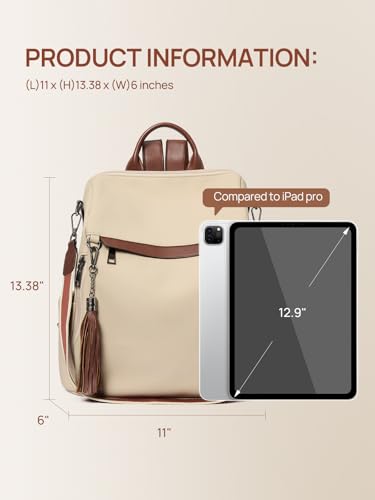 Telena Travel Backpack Purse for Women PU Leather Large Ladies Shoulder Fashion Bags