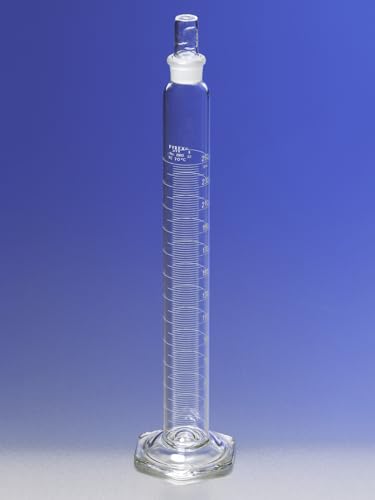 Image of Pyrex Borosilicate Glass Single Metric Scale Cylinders, Standard Taper Stopper, Graduated, 2000mL Capacity
