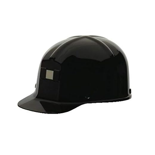 MSA 82769 Comfo-Cap Safety Hard Hat with Staz-on Pinlock Suspension | Polycarbonate Shell, Non-Slotted W/Lamp Bracket and Cord Holder - Standard Size in Black
