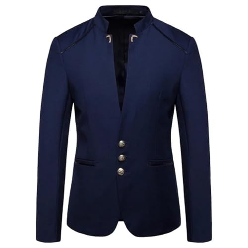 Men's Blazer Coat Wedding Party Dress Slim Fit Single Breasted Jacket4