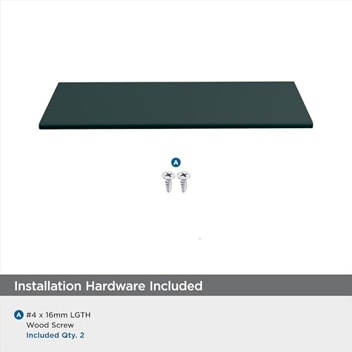 Image of Amerock Edge Pulls 3-3 /4 inch (96mm) Center-to-Center Matte Black Cabinet Edge Pull - 10 Pack