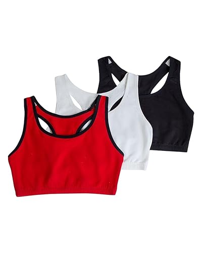 Image of Fruit of the Loom Women's Built-Up Sports Bra, (Pack of 3)