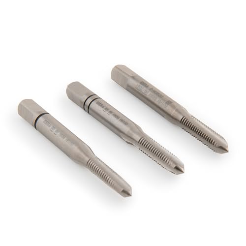 Set di maschi per filettatura professionale, M5, HSSG, 3 pezzi, affettatrice filettata, fresa anteriore, media e finita, set di maschi a mano metriche M5