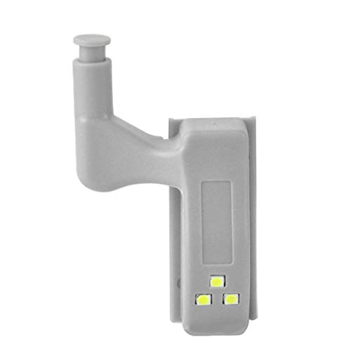 Preisvergleich Produktbild Led Scharnier Licht Intelligente Induktion Schranklicht Berührungssensor Licht Schranklichtsensor 3Led Nachtlicht-Weiß Warmes Licht