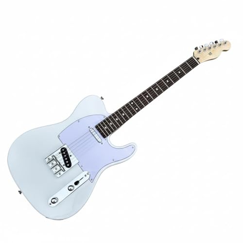Guitare électrique simple pan coupé en palissandre blanc brillant