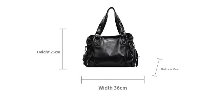 Bolso Tote Grande para Mujer, Cuero Sintético, Color Negro miniatura 4