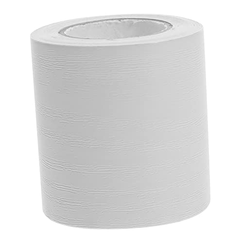 jojofuny Cubre Rodapie Autoadhesivo de Pvc Blanco Buena Flexibilidad Necesidad de Herramientas, Adecuado para Decorar Alrededor Cama Infantil Habitación