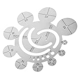 GARIOUANS レザークラフト用属製形テンプレート 定規付き角丸カットツール 皮革加工 精密スケール マルチファンクション手作業用