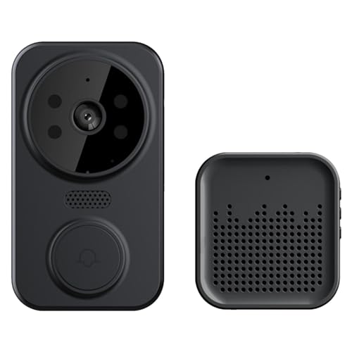 Videoportero inalámbrico – Timbre inteligente con mando a distancia M8, cámara de timbre inalámbrica | Intelligent Jingle Bell, Home HD Night Vision Wifi Security Doorbell Support 2.4 g Wifi