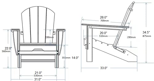 Folding-Adirondack-Chair-Premium-All-Weather-Outdoor-Patio-Furniture-21-Inch-Wide-Seat-Up-to-350-lbs-Foldable-Outdoor-Patio-Chairs-New-Heritage-Collection-Grey Folding Adirondack Chair Premium All Weather Outdoor Patio Furniture 21 Inch Wide Seat Up to 350 lbs Foldable Outdoor Patio Chairs New Heritage Collection Grey
