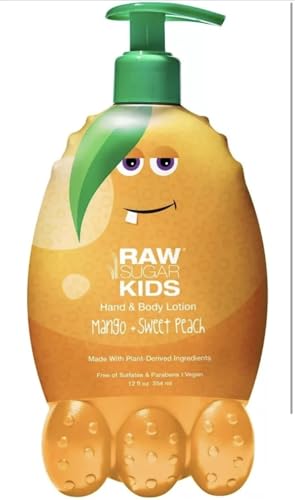 Raw Sugar Kids Hand & Body Lotion Mango Scent Pack 12 fl oz