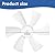 RV Vent Fan Blade 6", 12V D-Shaft RV Bathroom Fan, White Replacement Camper Vent Blades Compatible with Heng's, Elixir, Ventline, and Jensen Roof vents, 2 Pack