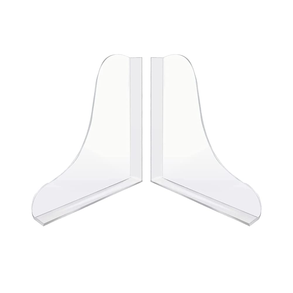 Lrtzizy 2PCS Clear Acrylic Corner Splash Guards Shower Bathtub Splash Guard Bathroom Bath Splash Guard