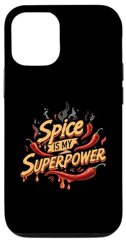 Spice is My Superpower Chili Pepper Lover Hot Foodie スマホケース iPhone 12/12 Pro 用