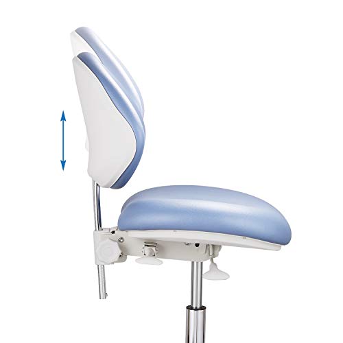 JMU Napa Doctor\'s Stool, Professional Ergonomic Heavy Duty Dental Operator Dentist Chair Full Adjustable for Dental Office Lab Medical Clinic Hospital, Atlantis Blue