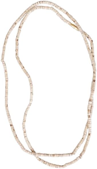 Generic Tulsi Kanthi Mala Original - 2 Round Brown Wooden Mala (Double Layer) for Neck Wearing, Regular, Beige