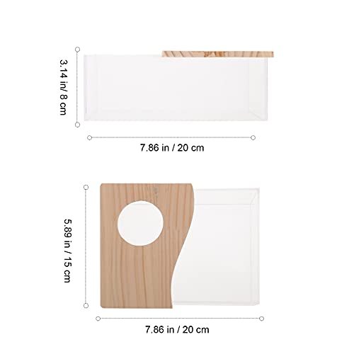 POPETPOP 1 St Hamster Zandbak Reptielenzand Voor Hamsters Hamster Bad Hamster Zandbad Hamster Badkamer Kleine Huisdier Potje Hamster Bad Container Acryl Ondersteek Sprei - Image 5