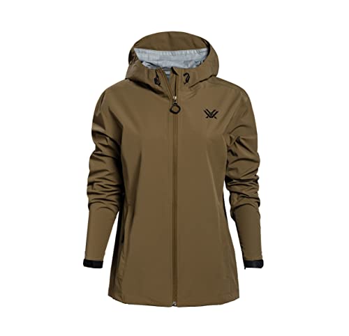 Vortex Women's Cloud Shaker Waterproof Seam-sealed Breathable Packable Rain Jacket with Adjustable Hood and Hem