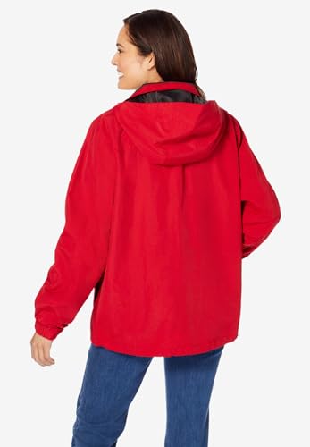Woman Within Plus Size Fleece-Lined Taslon Jacket2