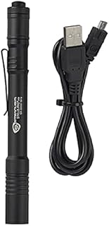 Streamlight 66134 Stylus Pro USB 350-Lumen Rechargeable LED Pen Light with USB Cord & Nylon Holster, Black