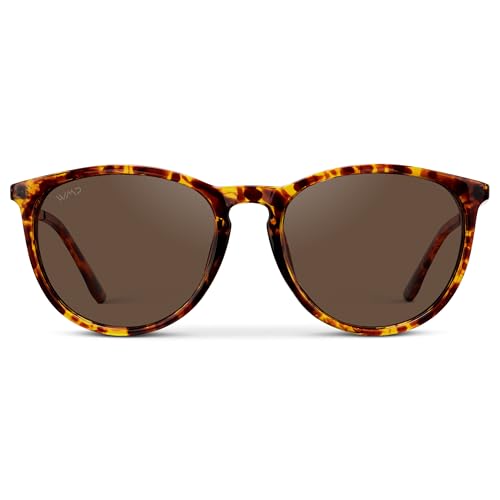 WearMe Pro - Round Retro Polarized Lens Classic Sunglasses for Women