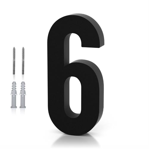 Numéro maison 5po noir 3D métal kit clous décor (6)