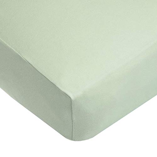 Image of TL Care Cotton Fitted Crib Sheet 52x28, Celery