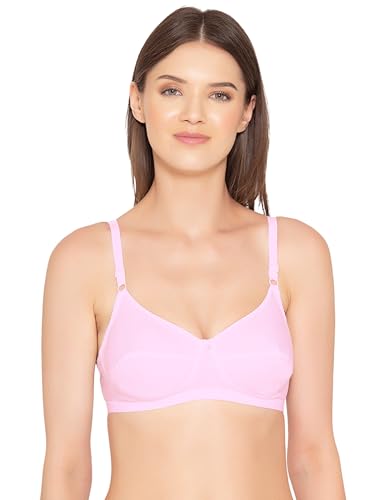 Groversons Paris Beauty Women's Non-Padded Wire-Free Full Coverage Cotton Bra | Adjustable Straps | Hook & Eye Closure | Soft Everyday Bra