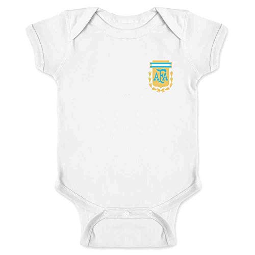 Argentina Futbol Retro National Team Infant Bodysuit for Baby Fans White 6M