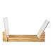 KAIU Vinyl Record Storage Holder - Solid Wood with Crystal Clear Acrylic Holder - Premium Design, Perfect 12