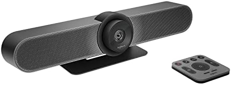 Logitech MeetUp Video Conferencing System, Ultra HD 4K/1080p/720p, 3 Microphones/Adjustable Speakers, Wide Field of View 120°, PC/Mac/Laptop/Macbook/Tablet - Black
