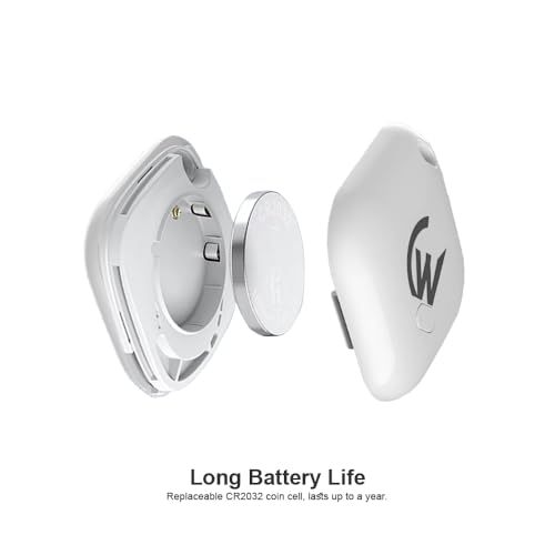 Image of Air Tag for Apple with Loud Buzzer, Works with Apple Find My(No App Required), Worldwide Tracking for Keys, Wallets, Luggage, Pets and More, No Sim Needed, Replaceable Battery(White)