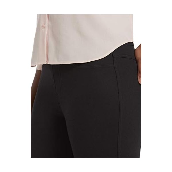 No-Nonsense-Womens-Classic-Indigo-Denim-Jean-Leggings No Nonsense Classic Denim Leggings-Jeggings for Women with Real Back Pockets, High Waisted Stretch Jeans, Black, Medium